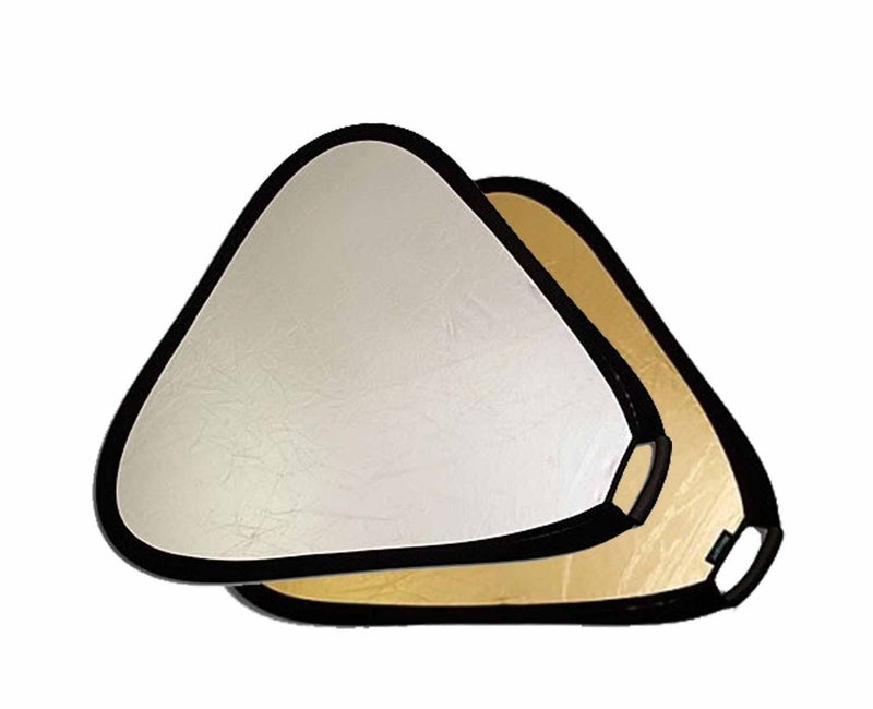 PhotoHighQuality Vidpro RF-82 32" Gold & Silver Collapsible Reflector Disc Triangular Deluxe Handle + Case